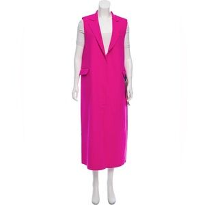 MSGM fuchsia pink long wool blazer vest - IT 42 (US 6) NWOT